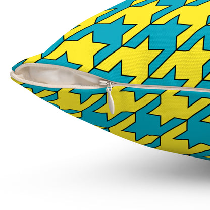 Kazakhstan Retro Houndstooth Cushion Pillow