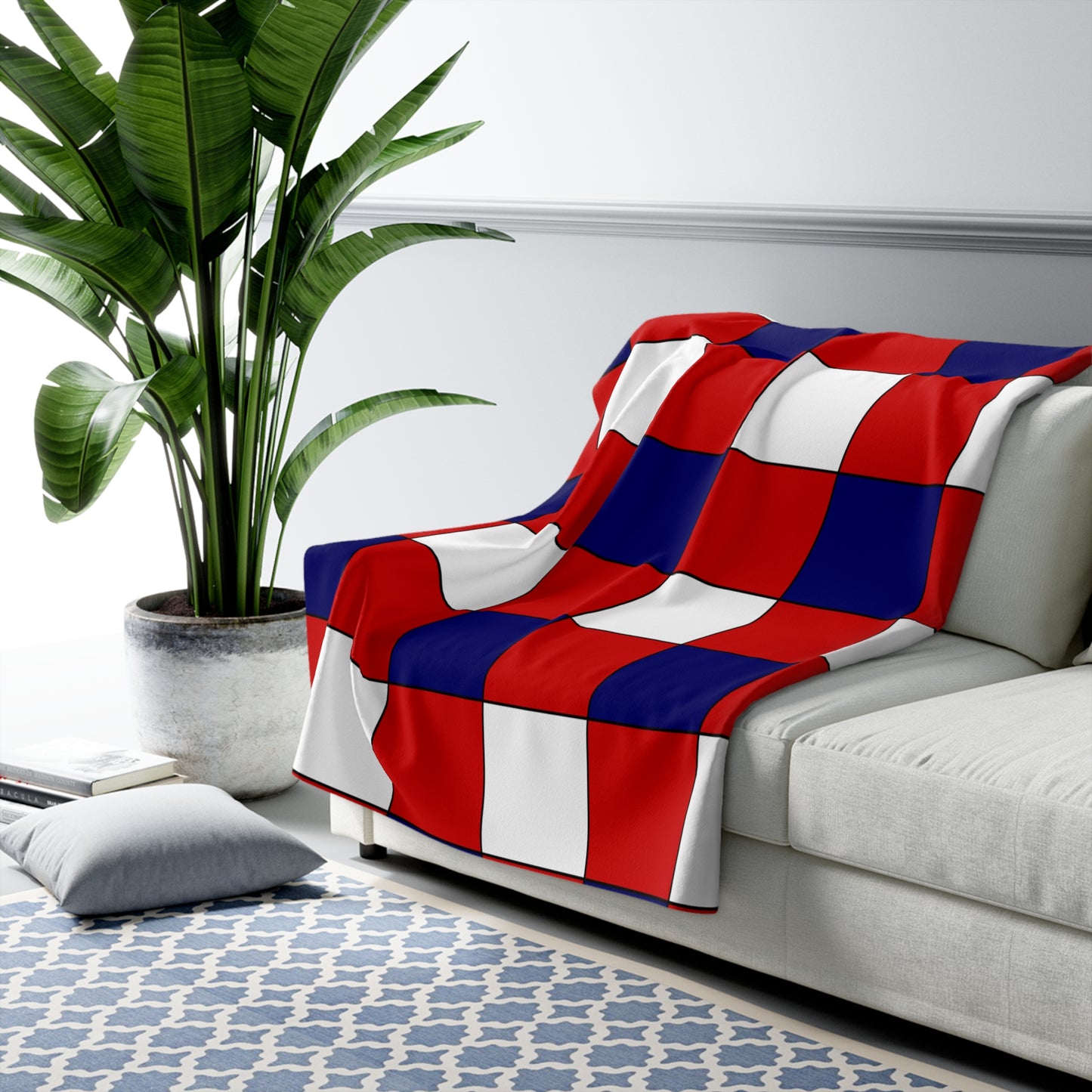 Malaysia Retro Check Blanket Throw
