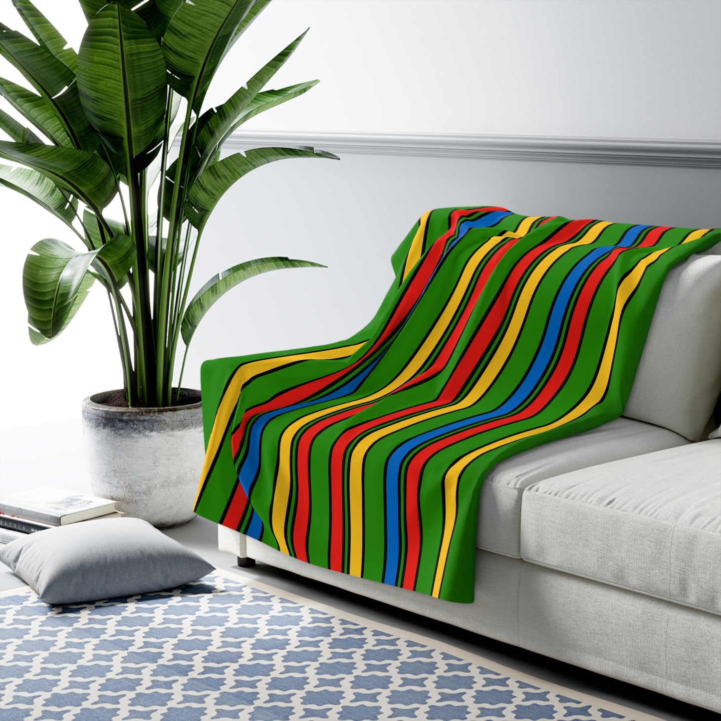 Ethiopia Retro Stripes Blanket Throw