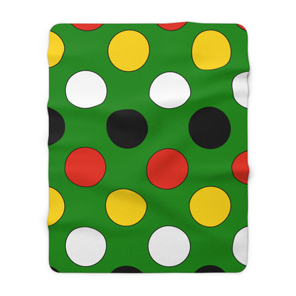 Dominica Retro Polka Dots Blanket Throw