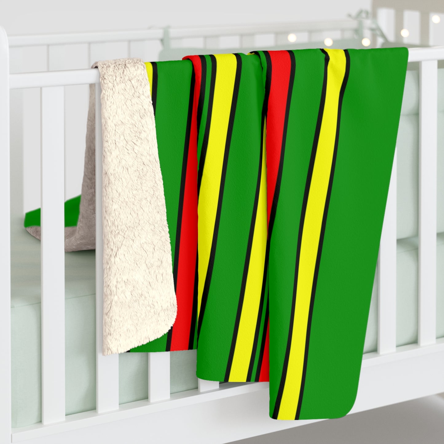Guinea Retro Stripes Blanket Throw