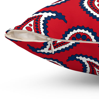 Dominican Republic Retro Paisley Cushion Pillow