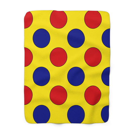 Colombia Retro Polka Dots Blanket Throw