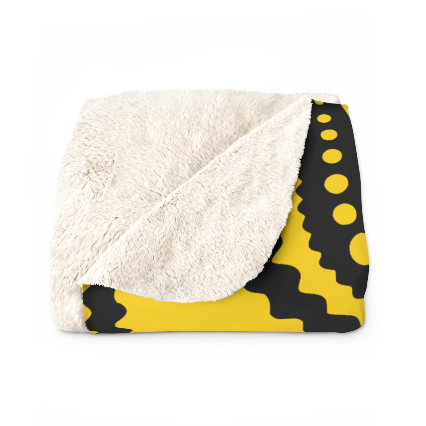 Gold, Black Retro Paisley Blanket Throw