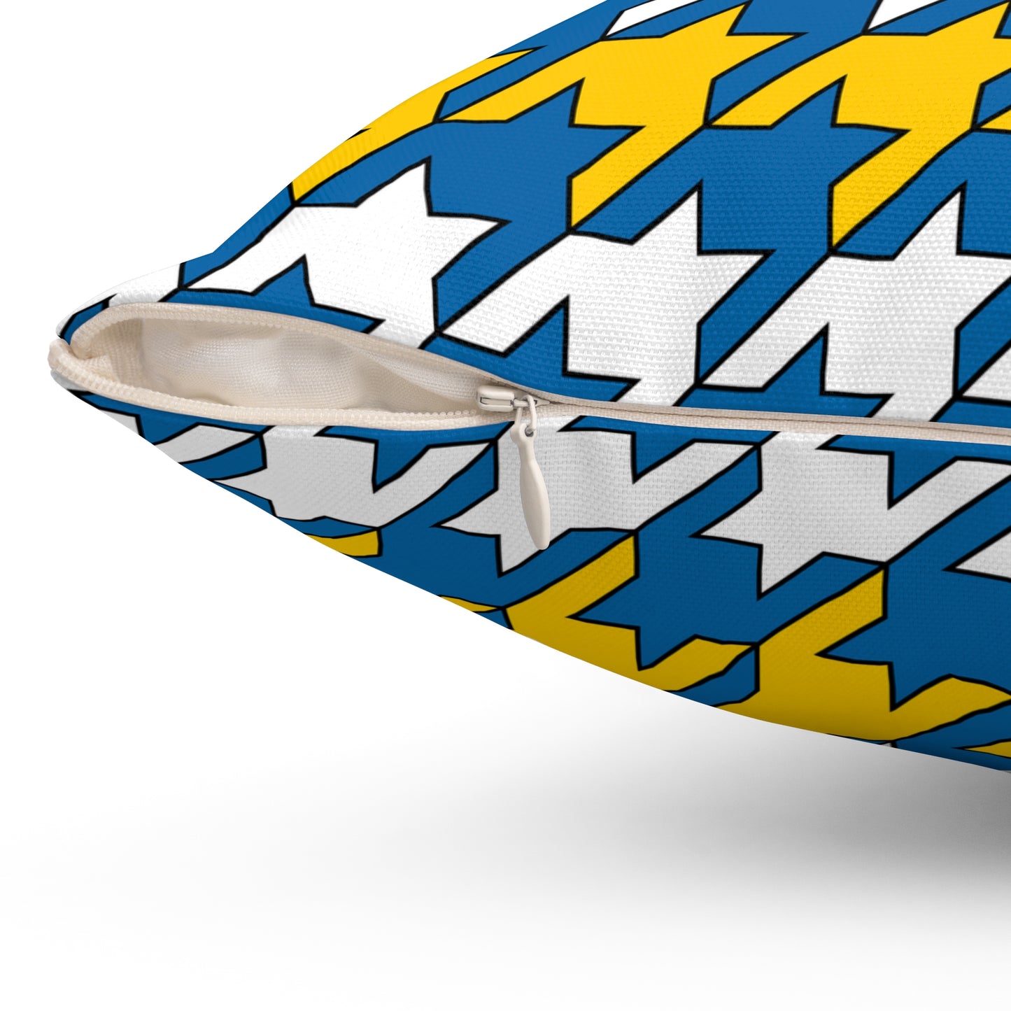 Canary Islands Retro Houndstooth Cushion Pillow