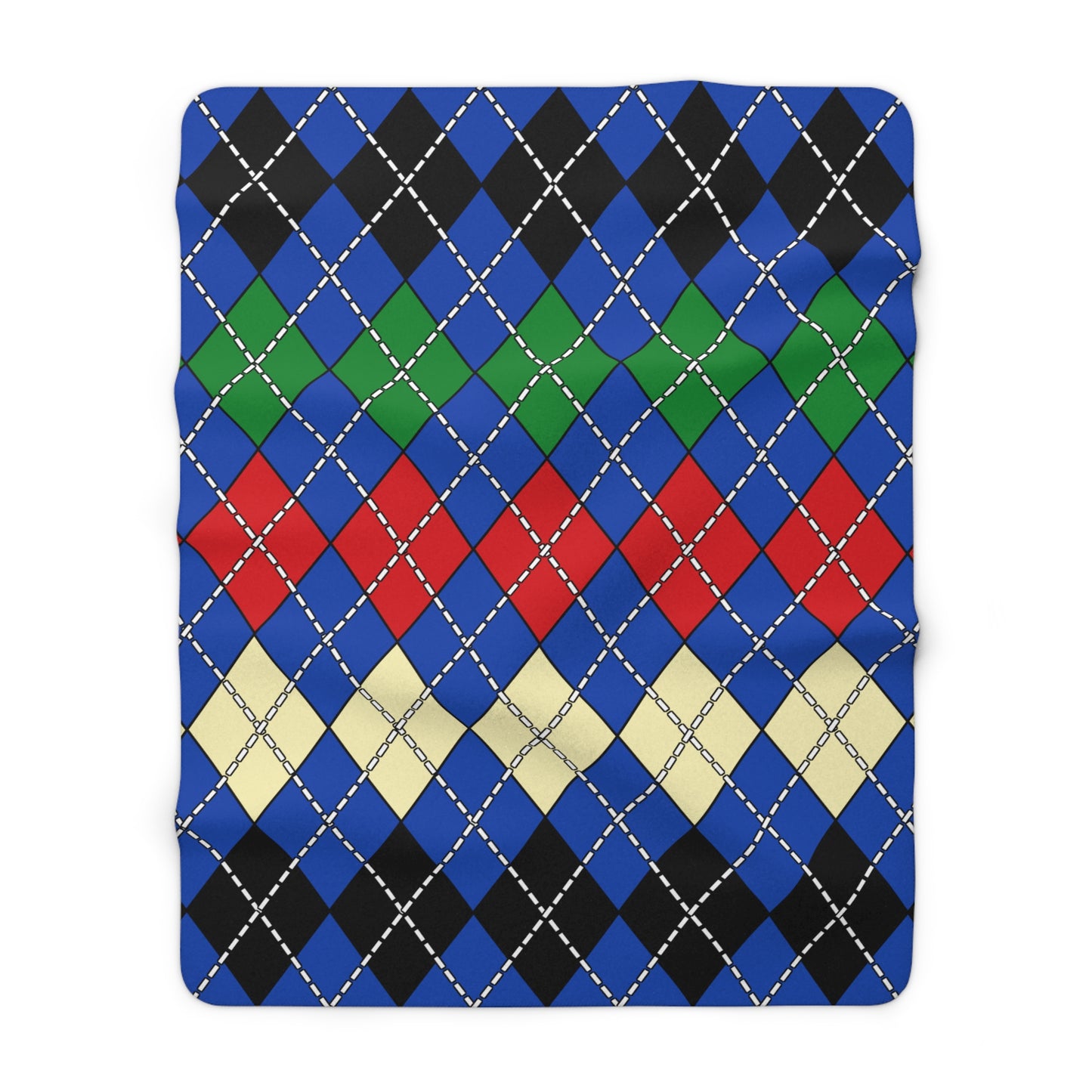 South Sudan Retro Argyle Blanket Throw