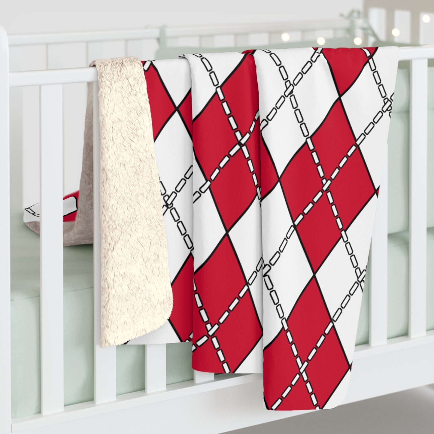 Greenland Retro Argyle Blanket Throw