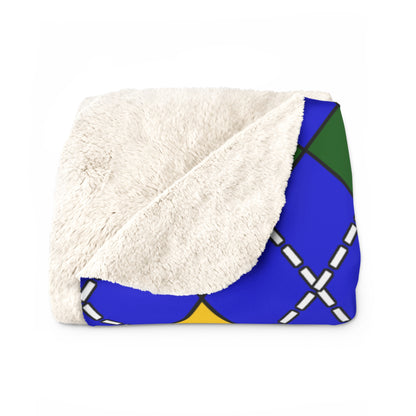 Solomon Islands Retro Argyle Blanket Throw