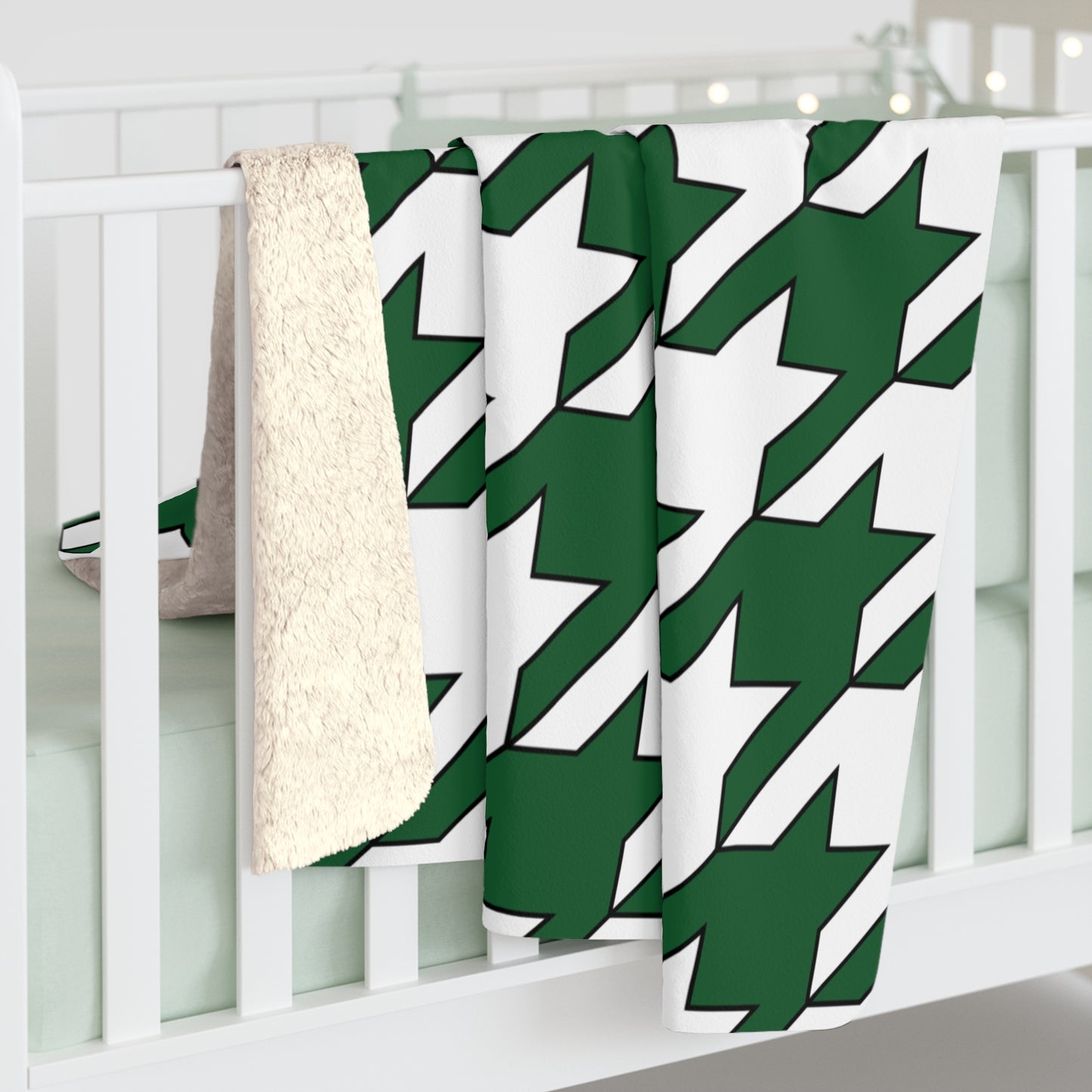 Saudi Arabia Retro Houndstooth Blanket Throw