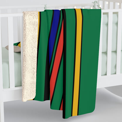 South Africa Retro Stripes Blanket Throw
