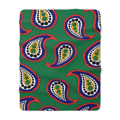 South Africa Retro Paisley Blanket Throw