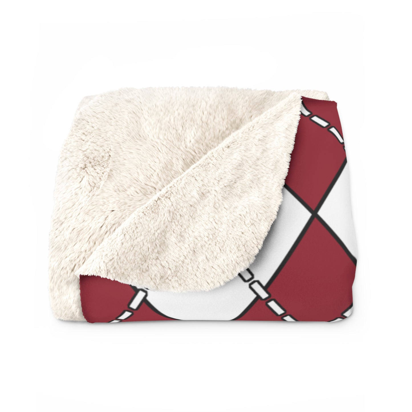 Latvia Retro Argyle Blanket Throw
