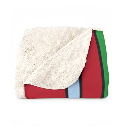 Eritrea Retro Stripes Blanket Throw