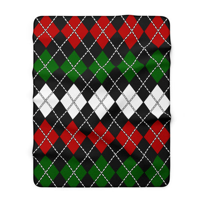 Kenya Retro Argyle Blanket Throw