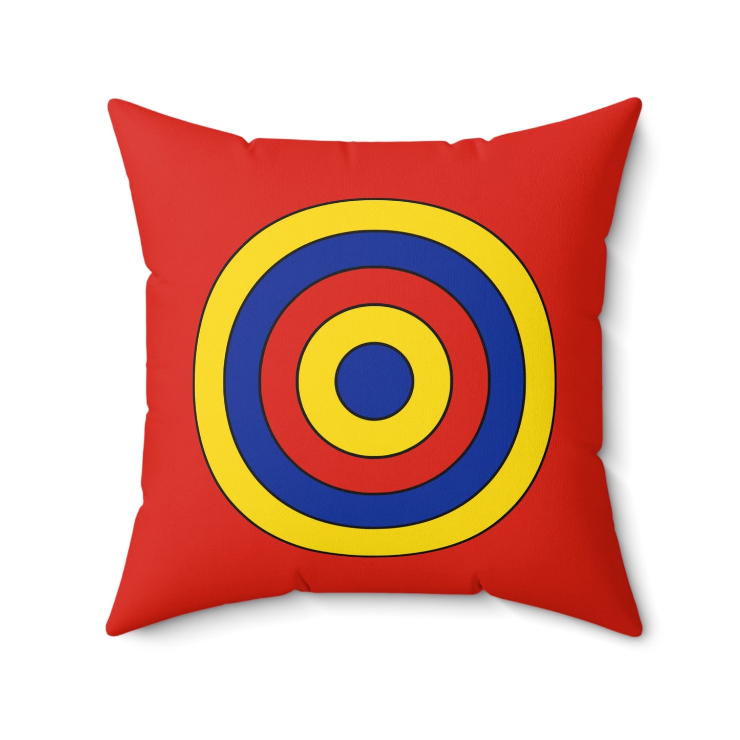 Romania Retro Target Cushion Pillow