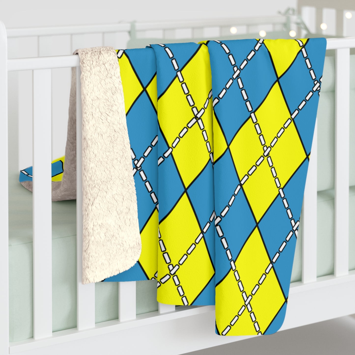 Aruba Retro Argyle Blanket Throw