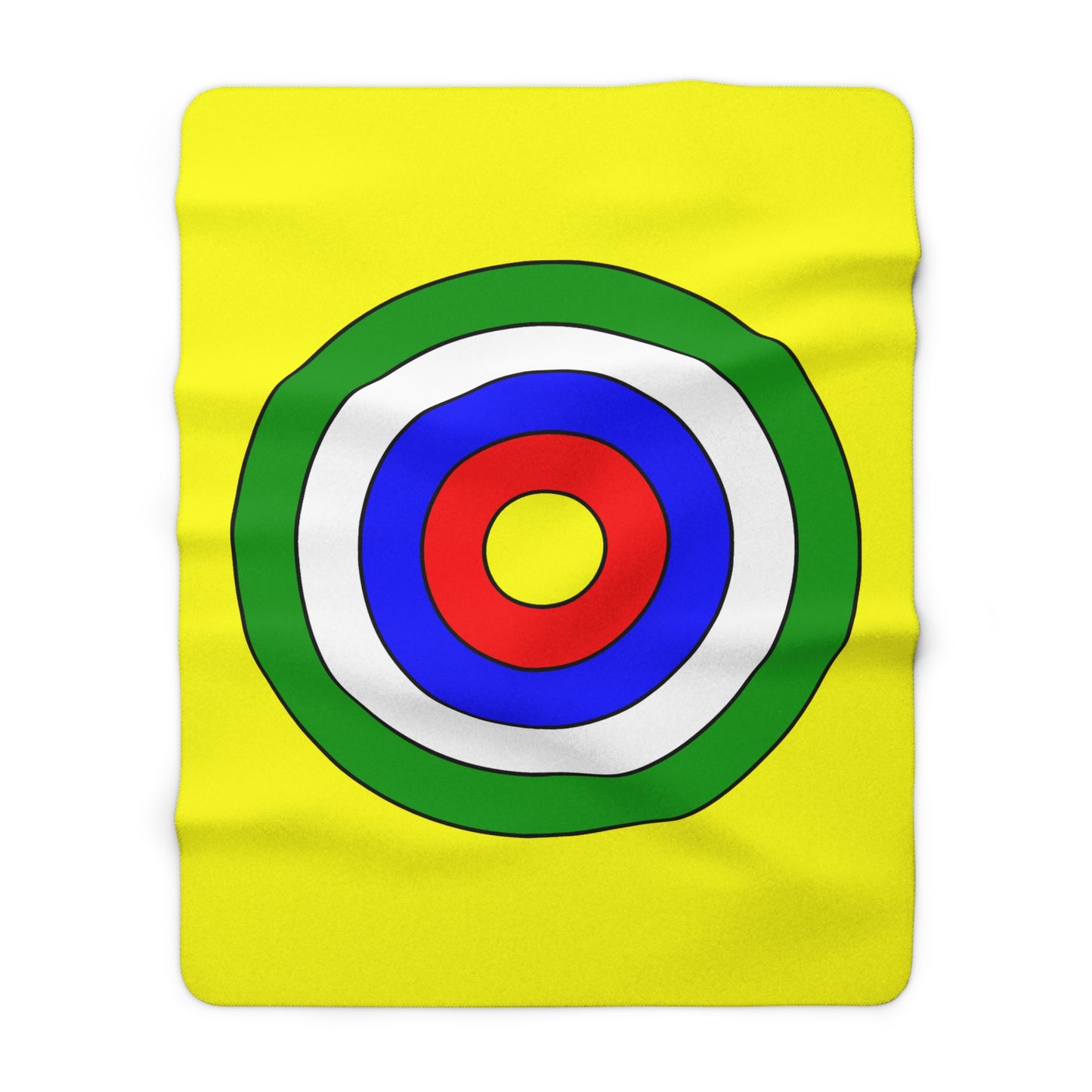 Central African Republic Retro Target Blanket Throw