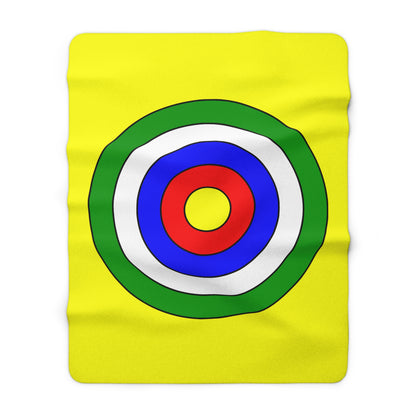 Central African Republic Retro Target Blanket Throw