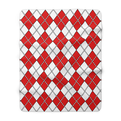 Singapore Retro Argyle Blanket Throw