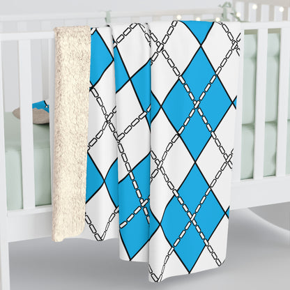San Marino Retro Argyle Blanket Throw