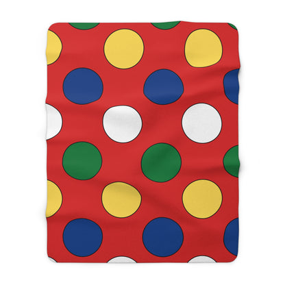 Seychelles Retro Polka Dots Blanket Throw