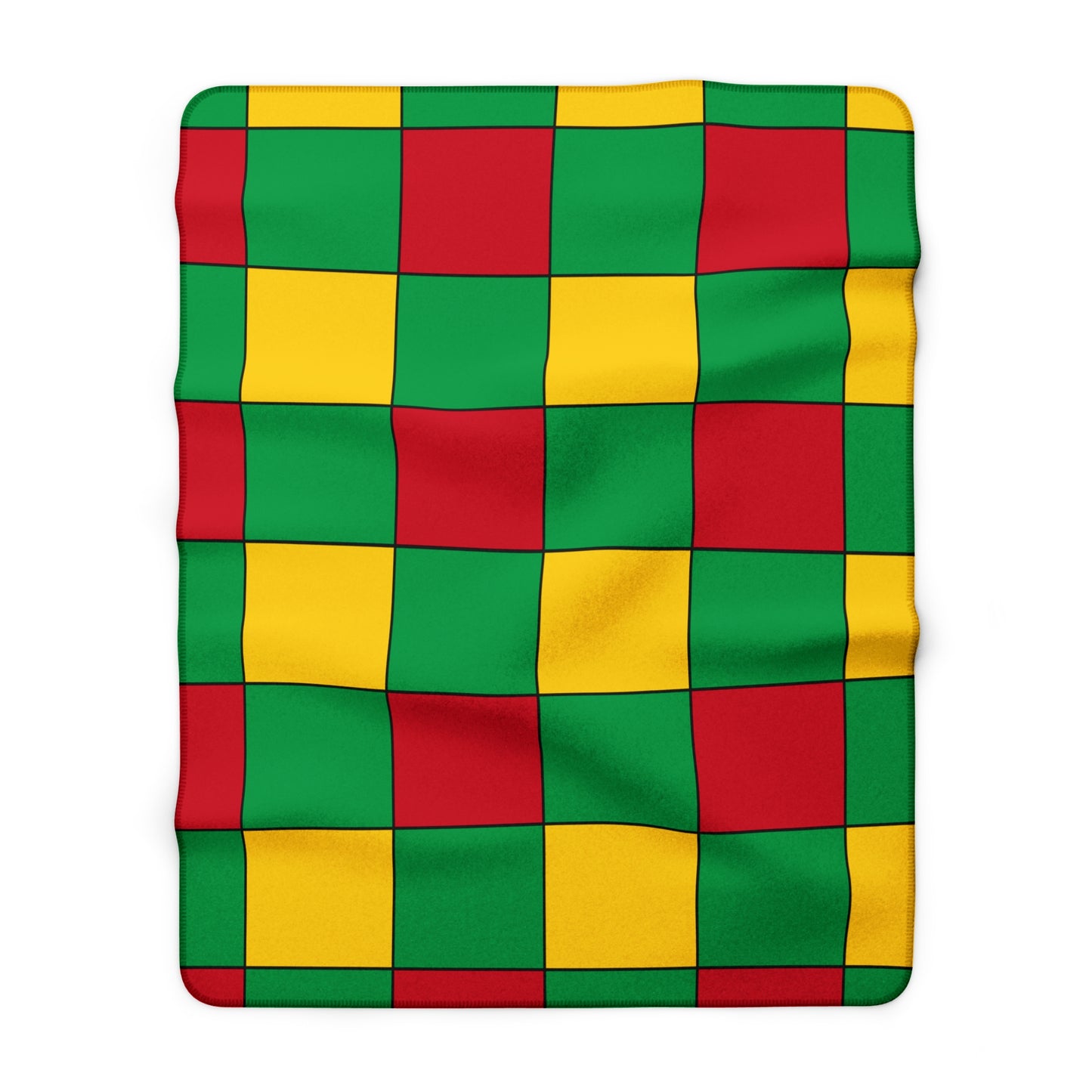 Guinea Bissau Retro Check Blanket Throw