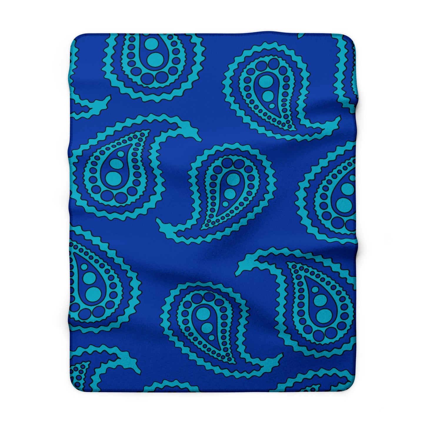 Pacific Islands Retro Paisley Blanket Throw