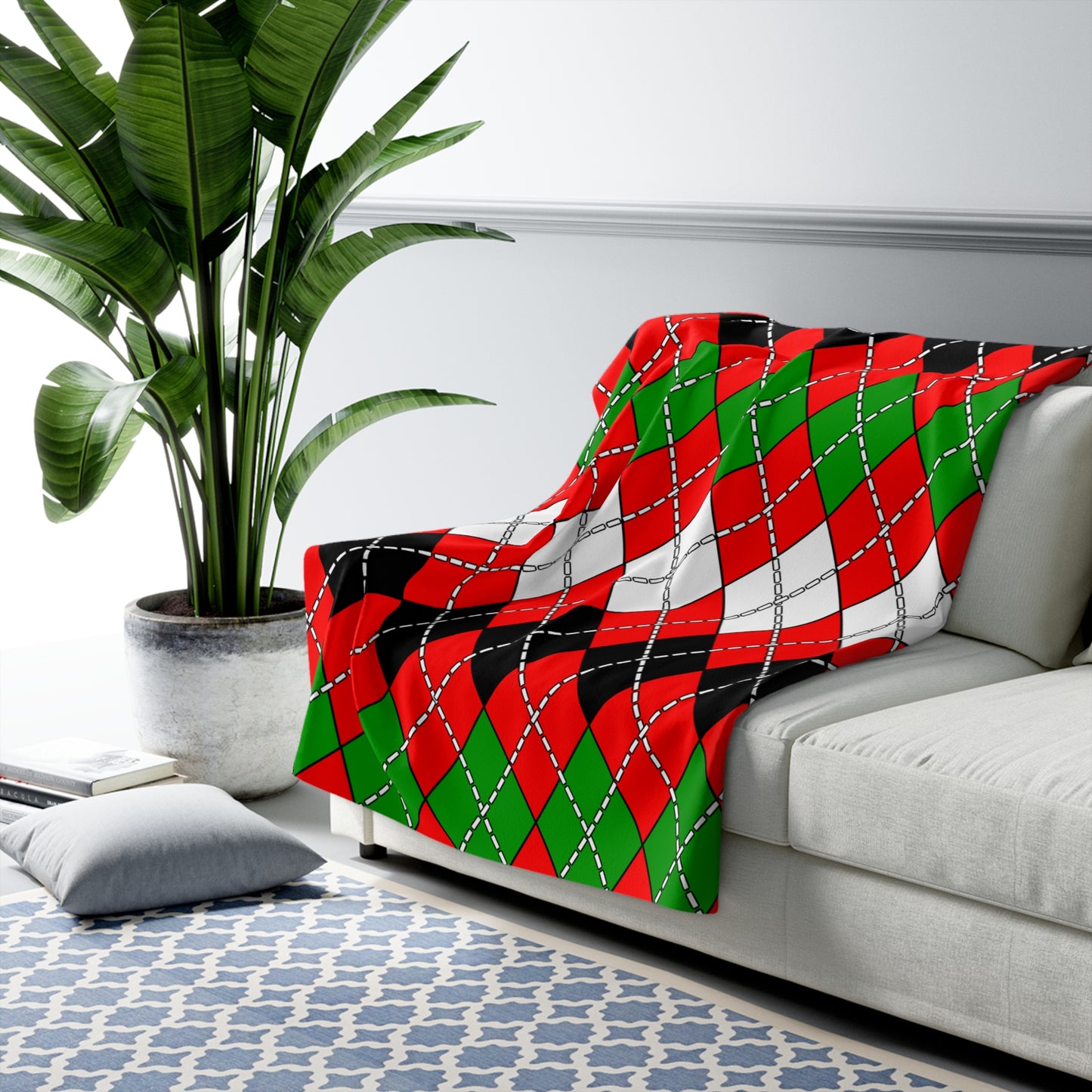 Jordan Retro Argyle Blanket Throw