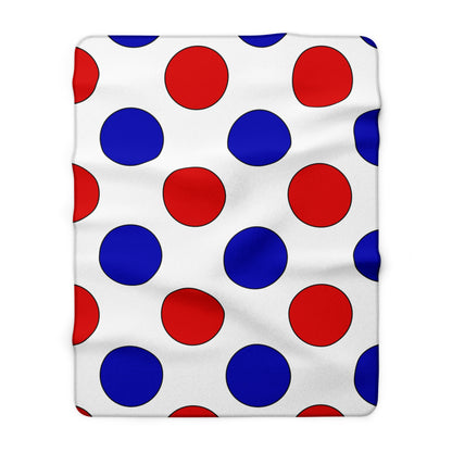 Costa Rica Retro Polka Dots Blanket Throw