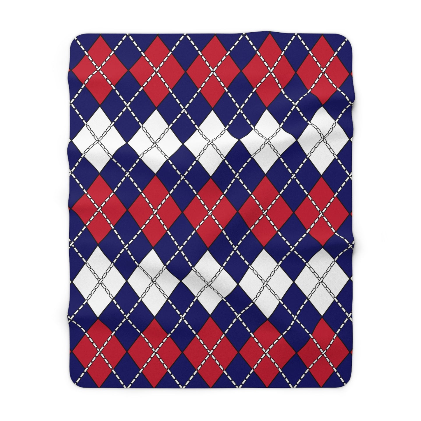 South Georgia And The South Sandwich Islands Retro Argyle Blanket Throw