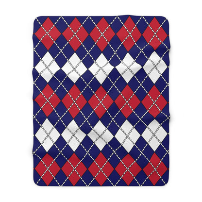 South Georgia And The South Sandwich Islands Retro Argyle Blanket Throw
