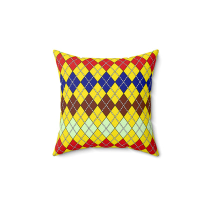 Ecuador Retro Argyle Cushion Pillow