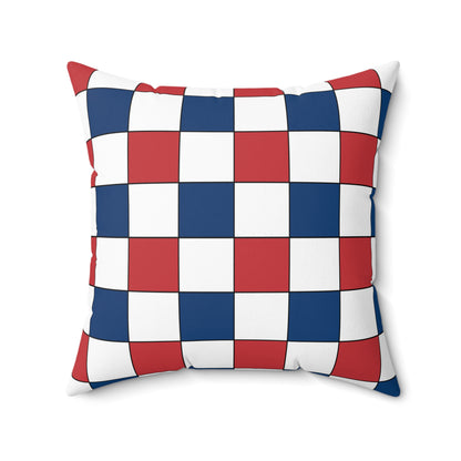 Serbia Retro Check Cushion Pillow