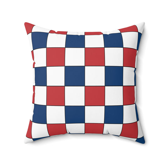 Serbia Retro Check Cushion Pillow