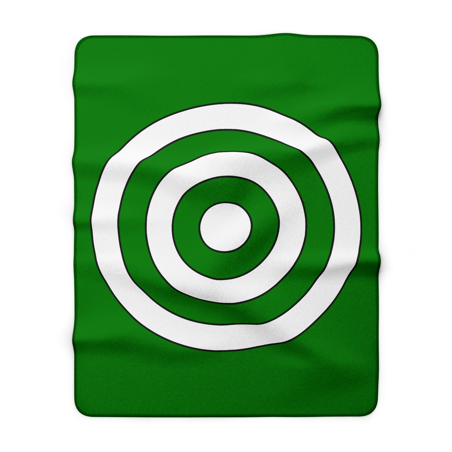 Green, White Retro Target Blanket Throw