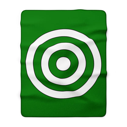 Green, White Retro Target Blanket Throw