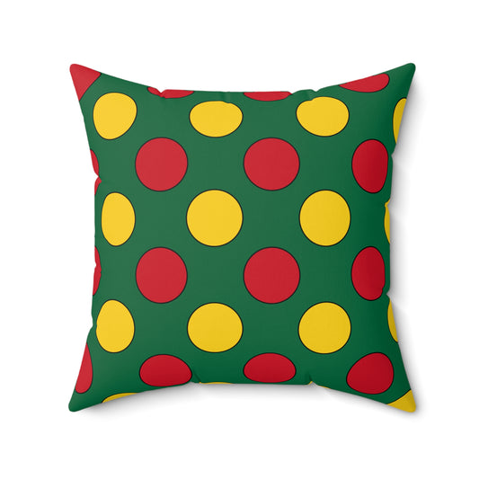 Ghana Retro Polka Dots Cushion Pillow