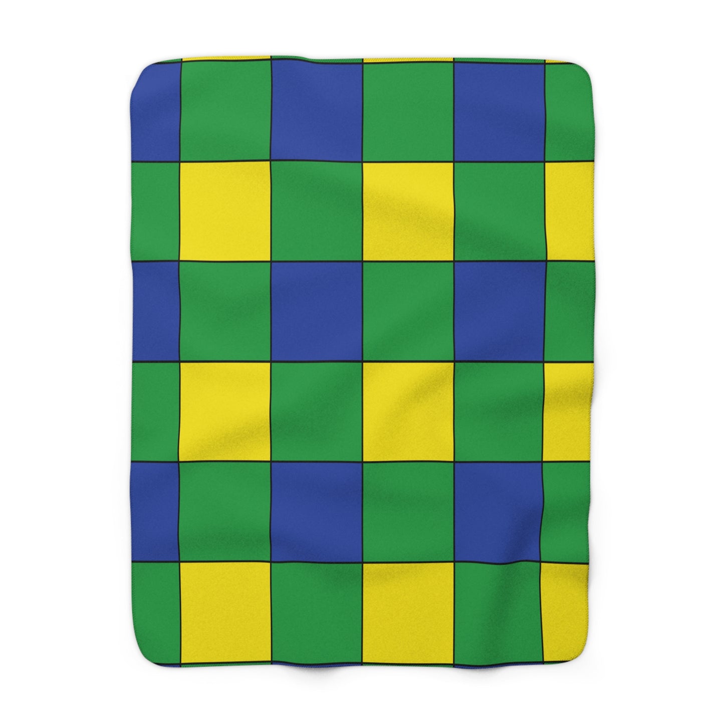 Brazil Retro Check Blanket Throw