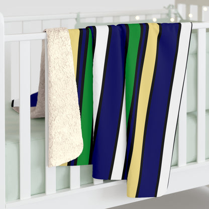 Cayman Islands Retro Stripes Blanket Throw