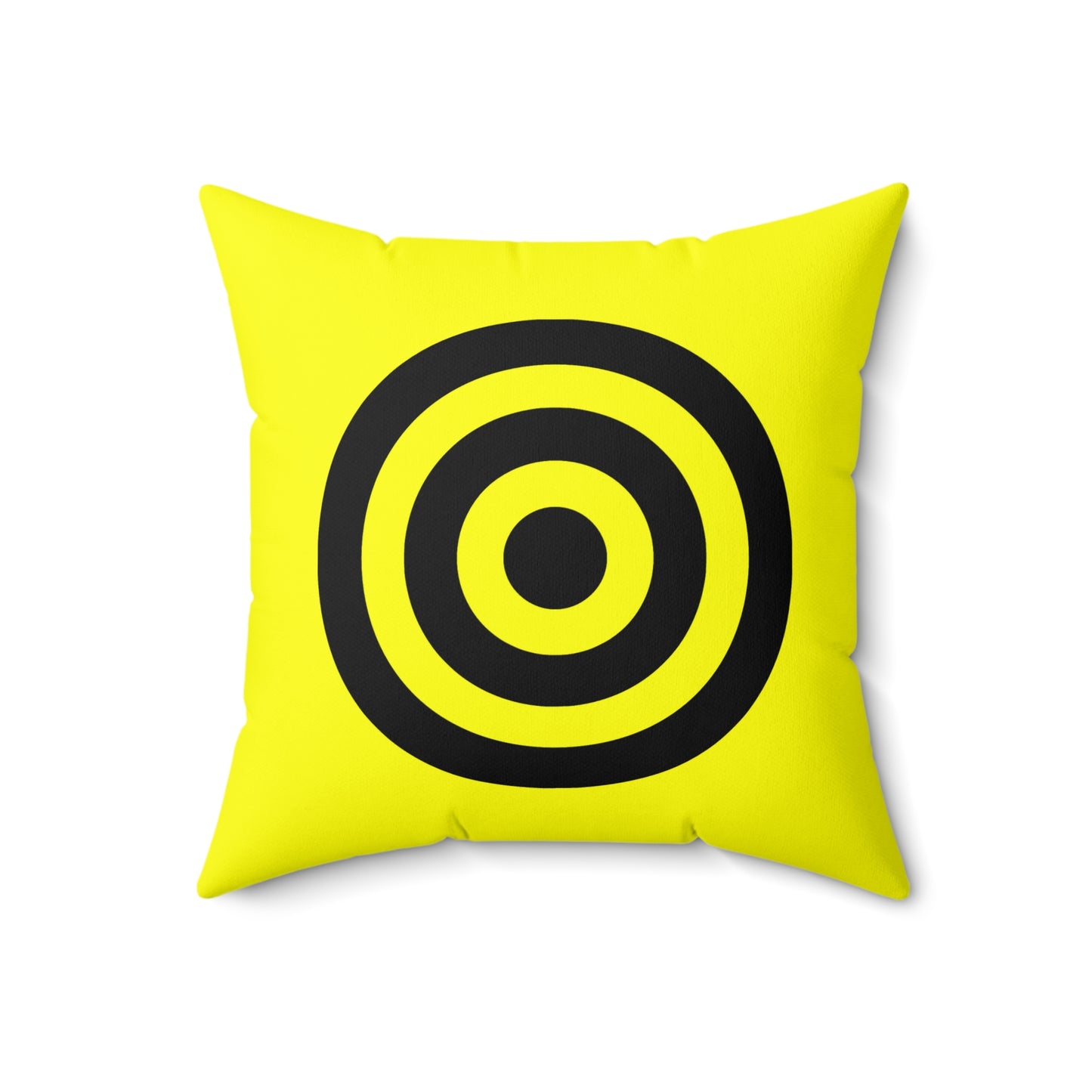 Yellow, Black Retro Target Cushion Pillow