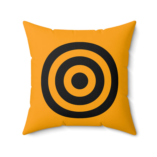 Orange, Black Retro Target Cushion Pillow