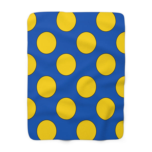 Ukraine Retro Polka Dots Blanket Throw