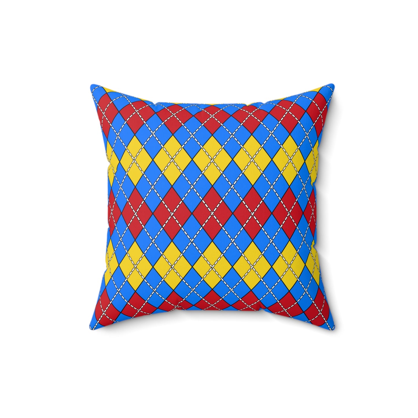 Democratic Republic of the Congo Retro Argyle Cushion Pillow