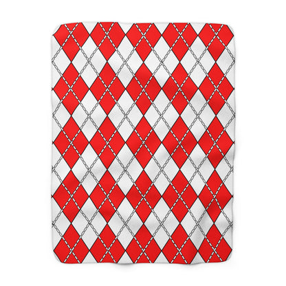 Georgia Retro Argyle Blanket Throw