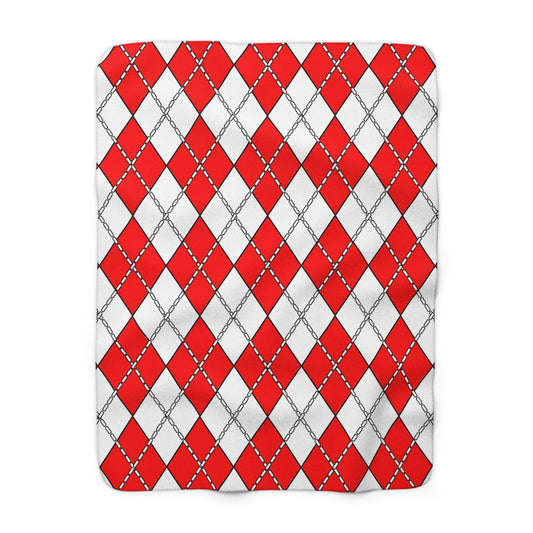 Georgia Retro Argyle Blanket Throw