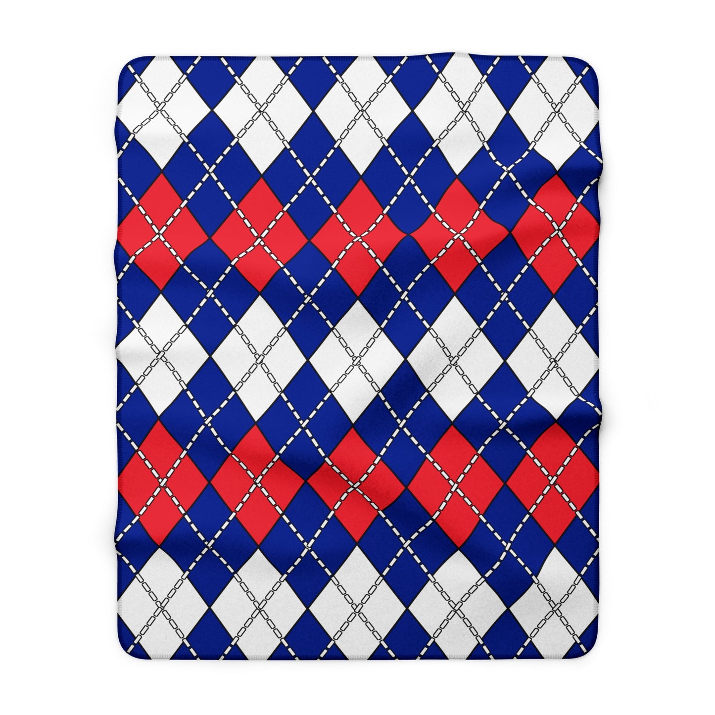 French Southern Territories Retro Argyle Blanket Throw