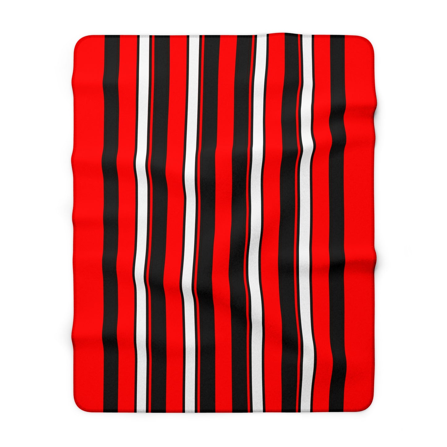 Red, Black, White Retro Stripes Blanket Throw