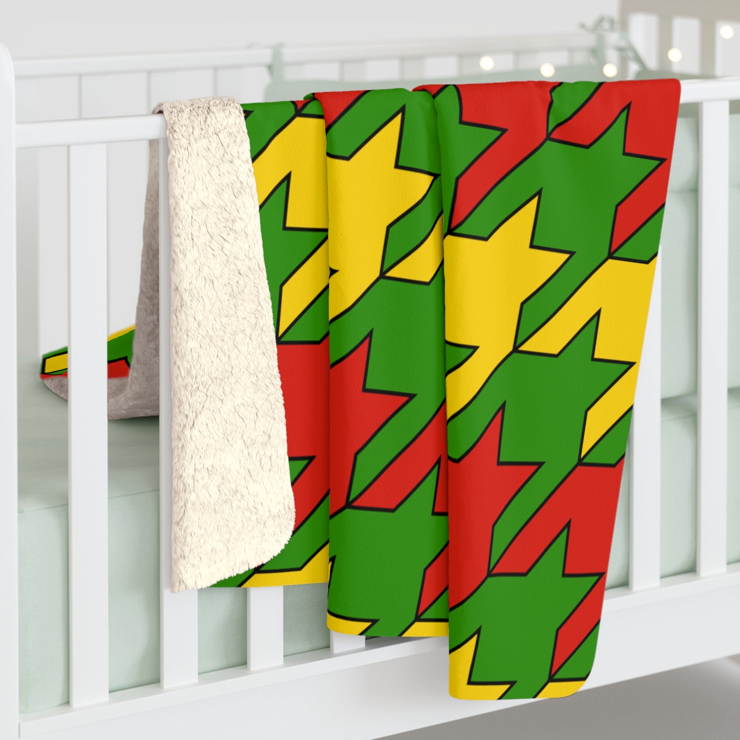 Benin Retro Houndstooth Blanket Throw
