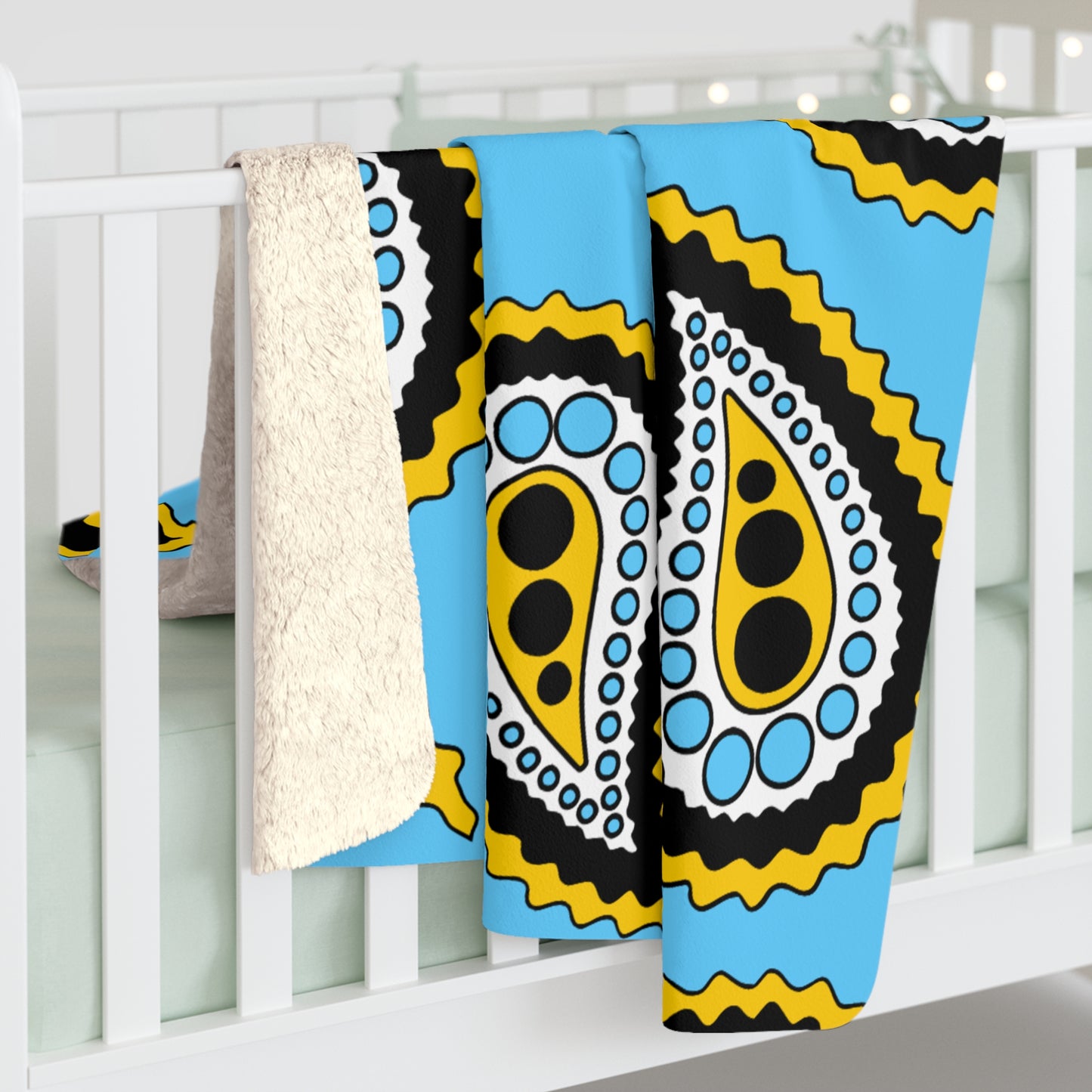 Saint Lucia Retro Paisley Blanket Throw