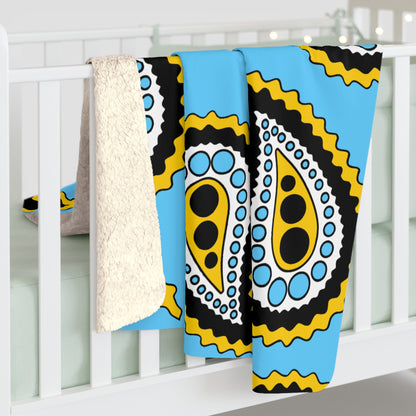 Saint Lucia Retro Paisley Blanket Throw